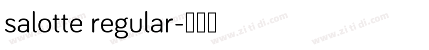 salotte regular字体转换